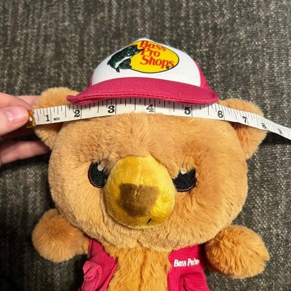 Bass Pro Shops Plush Stuffed Trucker Cap Bear Toy - Brown/Pink - Picture 10 of 10